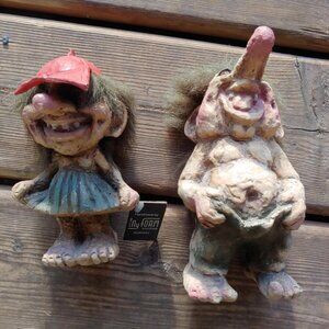 Pair of Vintage Ny Form Nordic trolls from the 60's - Exceptional condition